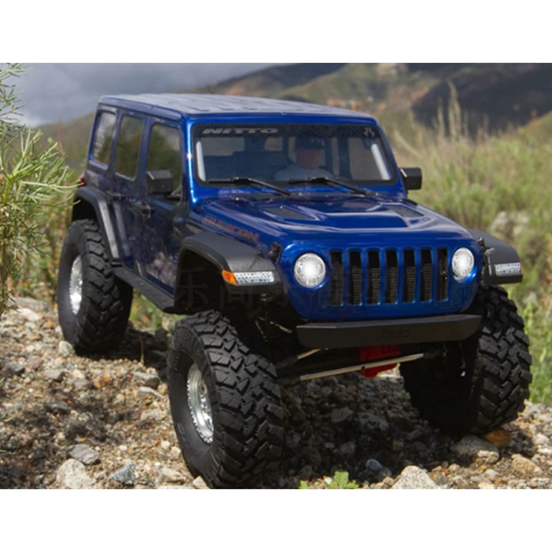 DJC 1/10 JEEP Wrangler Transparent Front Headlights Lamp Lights Guards Protection Cover For AXIAL SCX10 III RC Crawler Car Parts