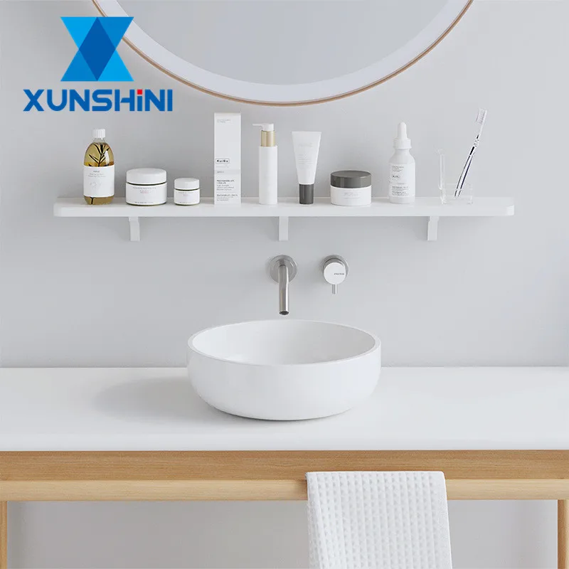 Полка XUNSHINI для ванной комнаты настенные белые полки кухни душевая корзина