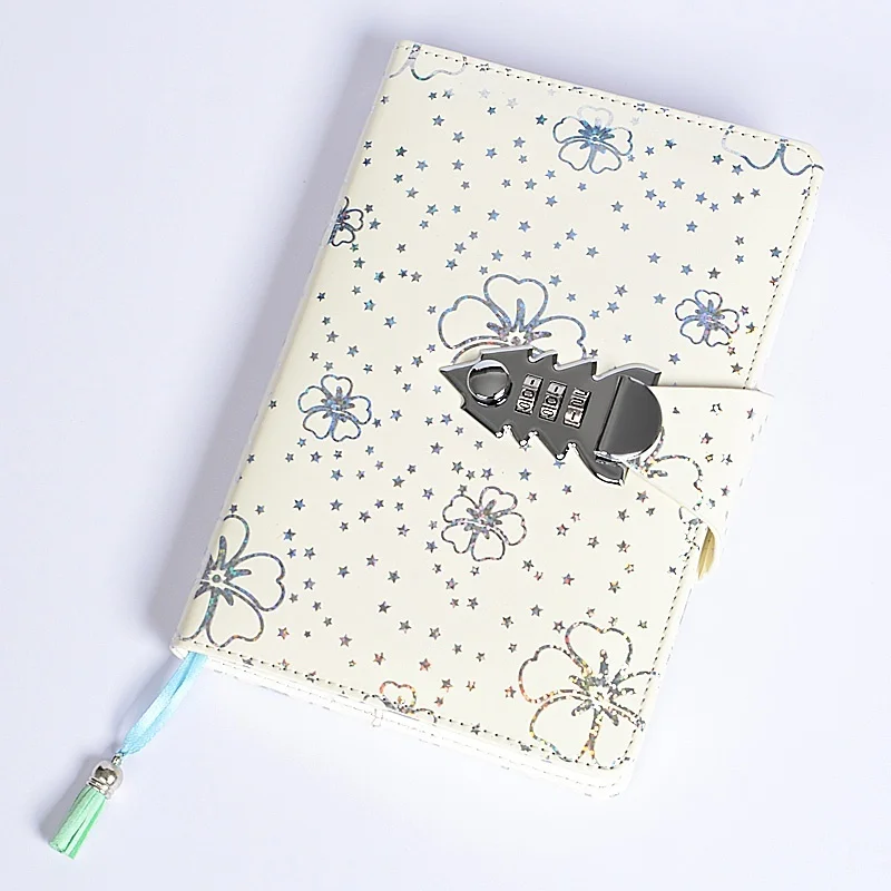 A5 PU Eyes Protection Paper Password Notebook Students Secret Garden Diary Book Office School& Library Supplies Juornal Book - Color: Orange