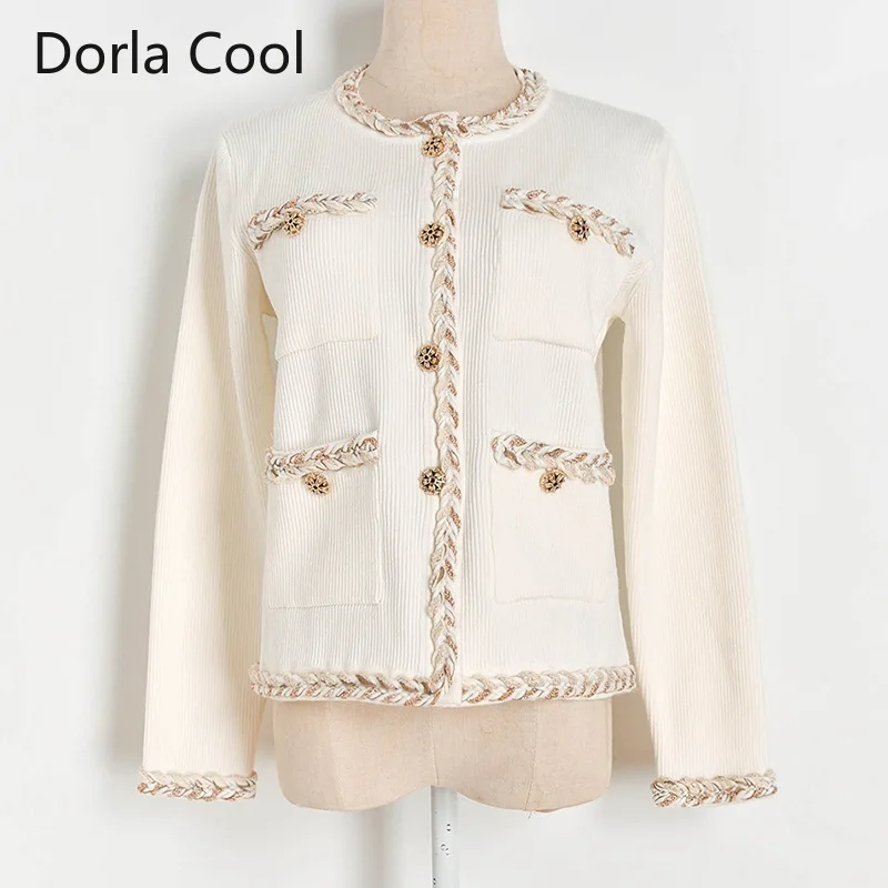 

New 2020 Autumn Women's Luxury Designer Patchwork Cardigans Knitted Slim Buttons Sweaters Office Lady Casual Outerwear Clothing