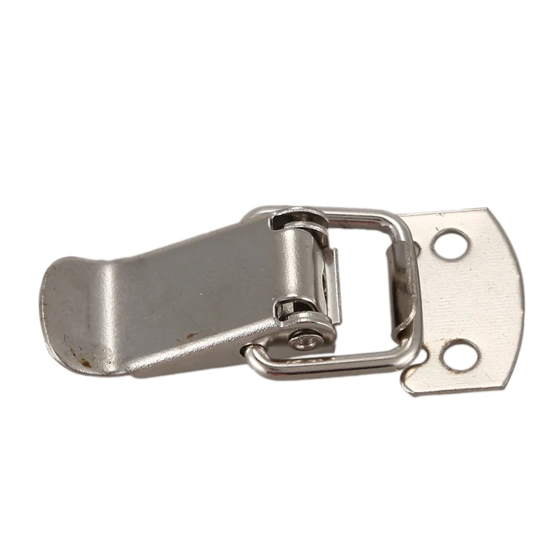 

Promotion! Silver Tone Metal Toggle Draw Latch Straight Loop Catch 1.6