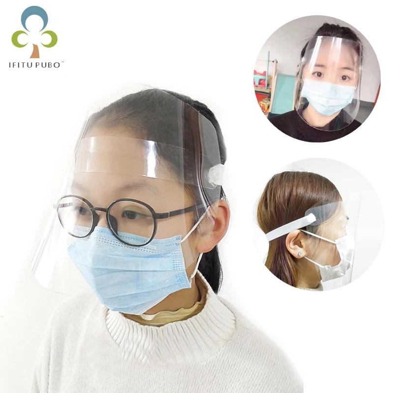 1Pcs Anti-spit PVC Transparent Protective face shield Plastic anti-fog saliva protection head-mounted windshield YJN | Дом и сад