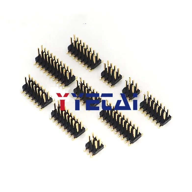YYT 10PCS SMD pin header 1.27MM SMD  2*3/4/5/6/7/8/10/12/15/20/40P/50P pin header 1.27 socket