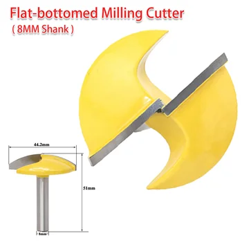

Woodworking Milling Cutter 8mm Shank Milling Straight Edge Slotting Knife Cutter Thin Flat Router Bits Cutting Handle for MDF