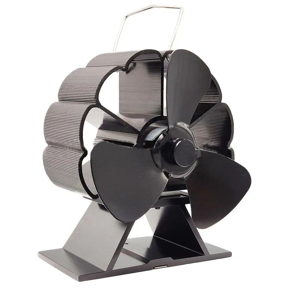 

3 blade Fireplace Fan Environmentally Friendly Silent Heat-powered 3-blade Head Moving Mini Fireplace Fan #W0
