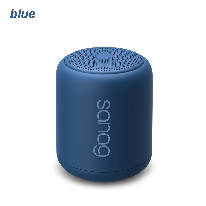 Мини-сабвуфер беспроводной Bluetooth динамик Настольный Шокированный музыкальный 3D объемный ABS громкоговоритель Громкая связь для игр на открытом воздухе TF карта AUX - Цвет: Синий