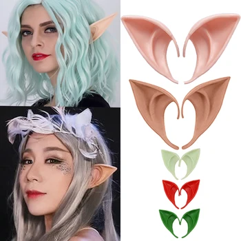 엘프 귀 가짜 귀 소품, 요정 천사 드레스 업 코스프레 의상 액세서리, 크리스마스 할로윈 장식 파티 DIY 장식