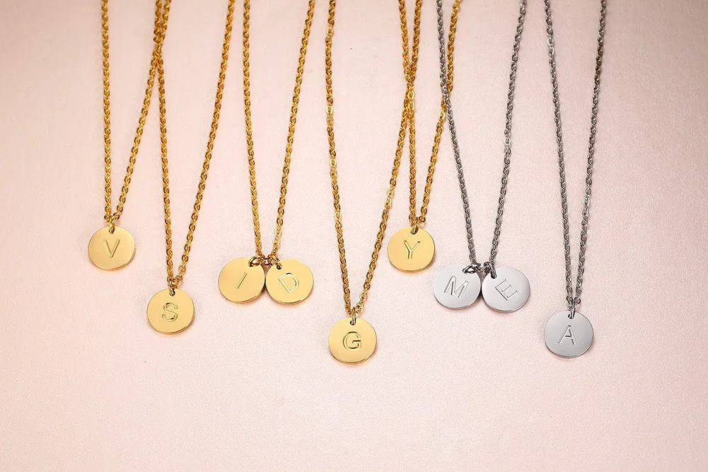 Vnox, персонализированные ожерелья с именами, одноцветные чокеры из нержавеющей стали для женщин, модные подвески на заказ, особый уникальный подарок для нее