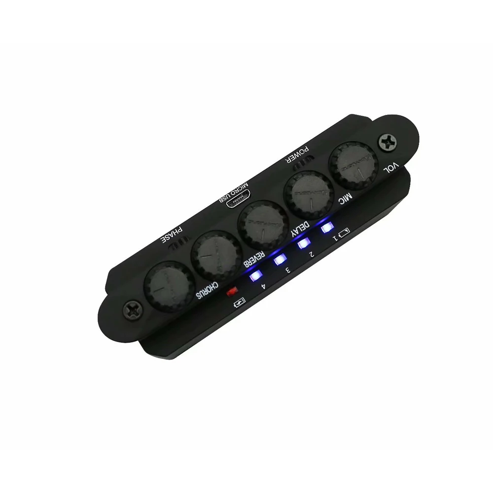 Skysonic R2 резонансный гитарный звукосниматель Магнитный и микрофон звукосниматель с реверберации/хора/задержки/многофункциональный звукосниматель встроенный аккумулятор