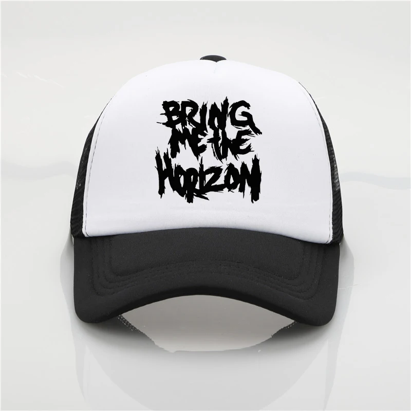 Модный сетчатый головной убор Bring Me The Horizon Band, бейсболка с принтом для мужчин и женщин, мужская летняя трендовая Кепка Солнцезащитная пляжный козырек, шляпа