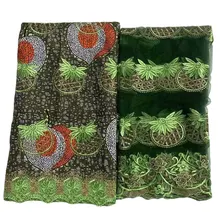 

Light French Tulle Lace Fabric 2021 High Quality Embroidered African Net Laces Nigerian Fabrics With Sequins