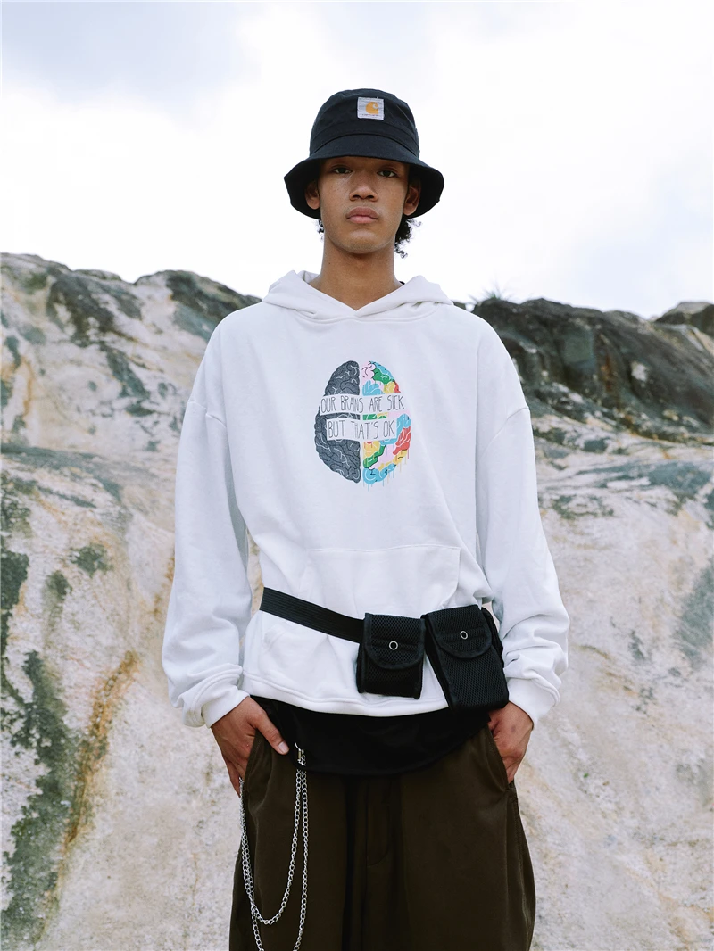 CoooColl 19FW, широкие открытые толстовки с капюшоном, модные новые повседневные мужские толстовки в стиле хип-хоп, Хлопковые женские уличные зимние толстовки
