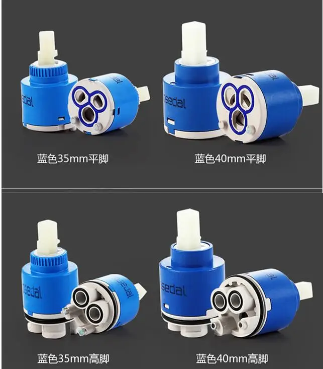 Cartouches En Céramique De 35 Mm Sans Distributeur, Cartouche De Rechange Pour Robinet De Douche à Poignée Unique, Valve De Robinet En Céramique