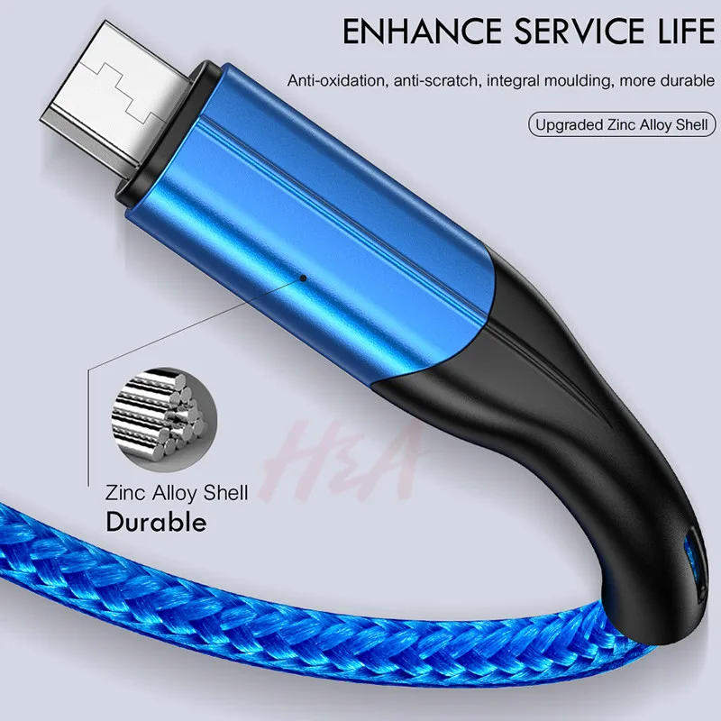 H&A Micro USB Cable 3A Fast Charging Charger Micro usb Cable For Samsung Xiaomi Android Mobile Phone Charger Cable H&A Micro USB Cable 3A Fast Charging Charger Micro usb Cable For Samsung Xiaomi Android Mobile Phone Charger Cable