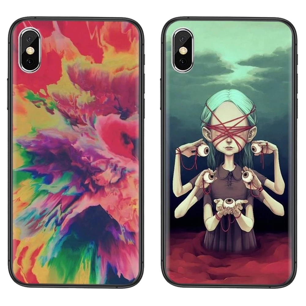 Kids For Galaxy S30 S21 S20 Fe S10 S10E S9 S8 S7 S6 Edge Lite Plus Ultra Drawing Surreal Colorful Psychelic TPU Phone | Мобильные