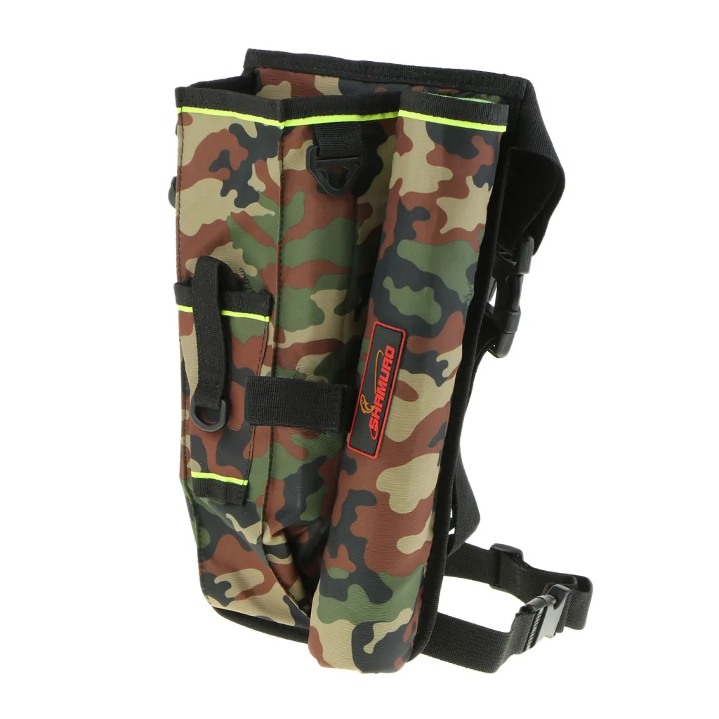 Fishing Pole Tackles Bag Shoulder Leg Pack Lures Rod Tackle Pouch with Case Box Fishing Waist Carry Bag 