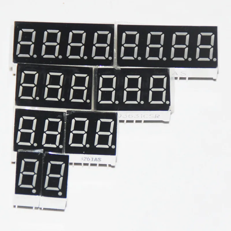 0.8/" inch LED Segment Displays Digital Tube Common Cathode//Anode 1//2//3//4 Bit Red