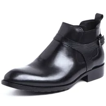 New Fashion 100% Genuine Leather Men Dress Boots Spring Autumn Men Shoes Ankle Boots Black Buckle Chelsea Boots Shoes New Fashion 100% Genuine Leather Men Dress Boots Spring Autumn Men Shoes Ankle Boots Black Buckle Chelsea Boots Shoes