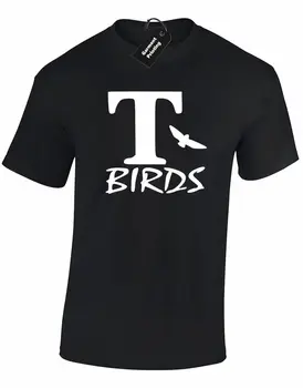 

T BIRDS MENS T SHIRT FUNNY GREASE TRAVOLTA FANCY DRESS FASHION JOKE RETRO