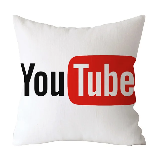 Custom You Tube Cushion Cover Logo Wechat Snapchat Skype Viber Phone Instagram Decor Facebook Pillow Case for Office Accessories