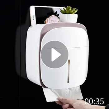 

Toilet Tissue Box Toilet Health Cardboard Box Bathroom Toilet Paper Storage Shelf Hand Cardboard Box Hole-Punched Paper Extracti