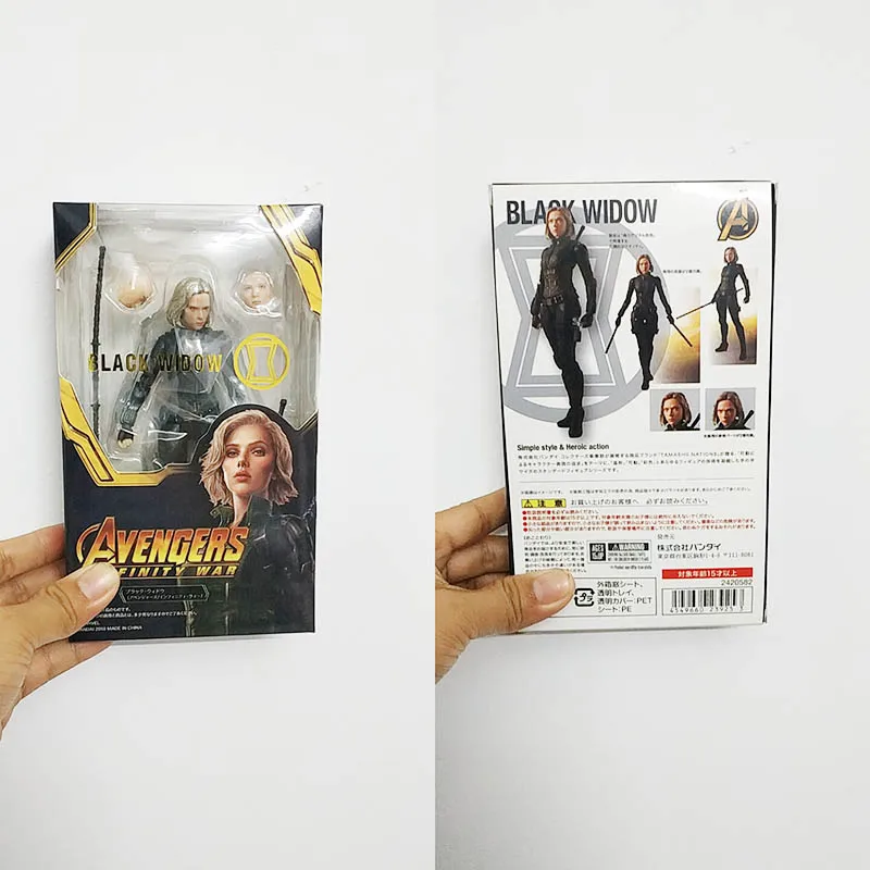 Черная фигура вдовы SHF Вдова фигурка модель игрушки кукла в подарок|Игровые