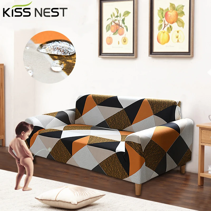 Sofa-Cover Couches Corner Elastic Living-Room Sectional Waterproof Spandex L-Shape 1-2-3-4-Seater