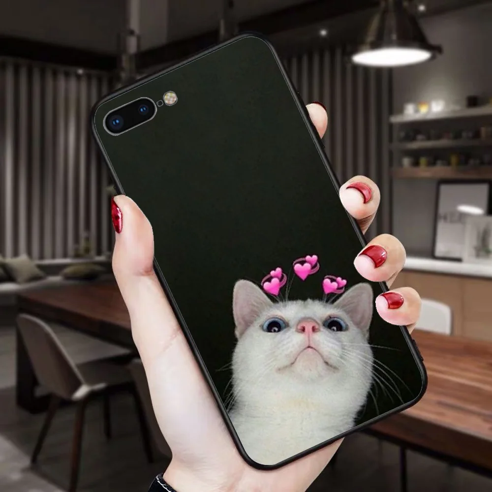Для iphone 7 8 чехол Moe cat Обложка черный мягкий для телефона 7plus 8plus|Чехлы-накладки| |