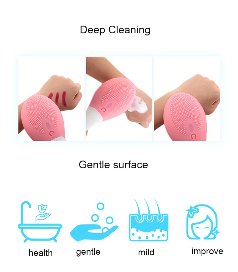 Силиконовая электрическая щетка для ванны, массаж душа с 3 уровнями вибрации, длинная ручка, очищающая щетка для тела, спа-инструменты для купания, душ