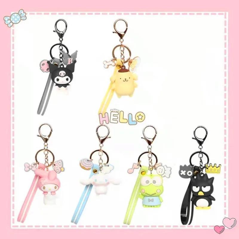 Мультфильм куроми брелок ПВХ брелок Pom Purin Cinnamoroll Bad Марка Badtz Maru Милая забавная Новинка Персонализированная подвеска ювелирные изделия