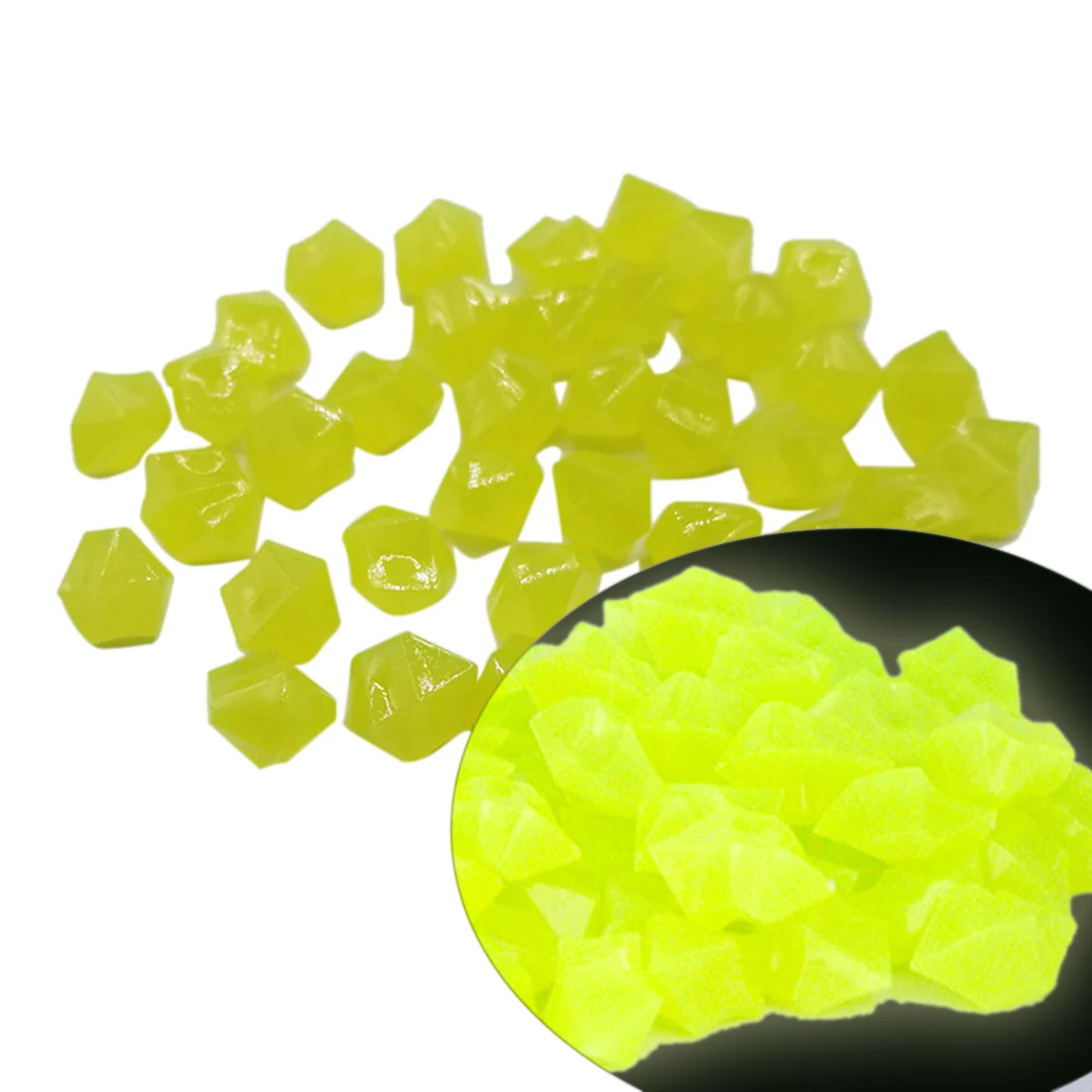 300pcs/600Pcs 14mm Luminous Stones Glow In The Dark Pebbles Glow Gravels For Yard And Walkways Home Decoration Accessories New