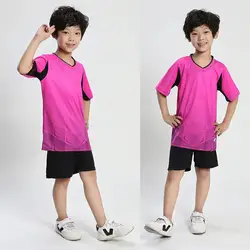 Летний детский футбольный костюм с короткими рукавами для мужчин и женщин, детская спортивная одежда, тренировочная форма для молодых
