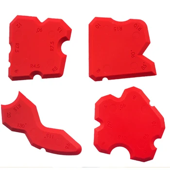 

4pcs Applicator Tool Kit Smoothing Finishing Profiling Caulking Silicone Sealant Line Joint Corner Grouting Scraper