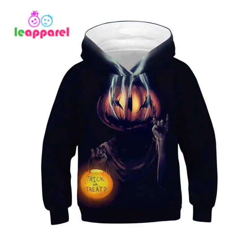 TN00146 Autumn Winter Long Sleeve Girls Boys Hoodies Funny 3D Dlicious Beef Hamburger Print Pullover Halloween Sweatshirt Kids Hoodies - Цвет: TN00146