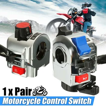 

7/8 Inch Motorcycle Handlebar Control Switch Horn Start Chrome Casing New