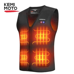 KEMIMOTO Electric Heated Vest USB Heated Jacket  Washable Winter Skiing Bike Hiking Temperature adjustable Dual control switch