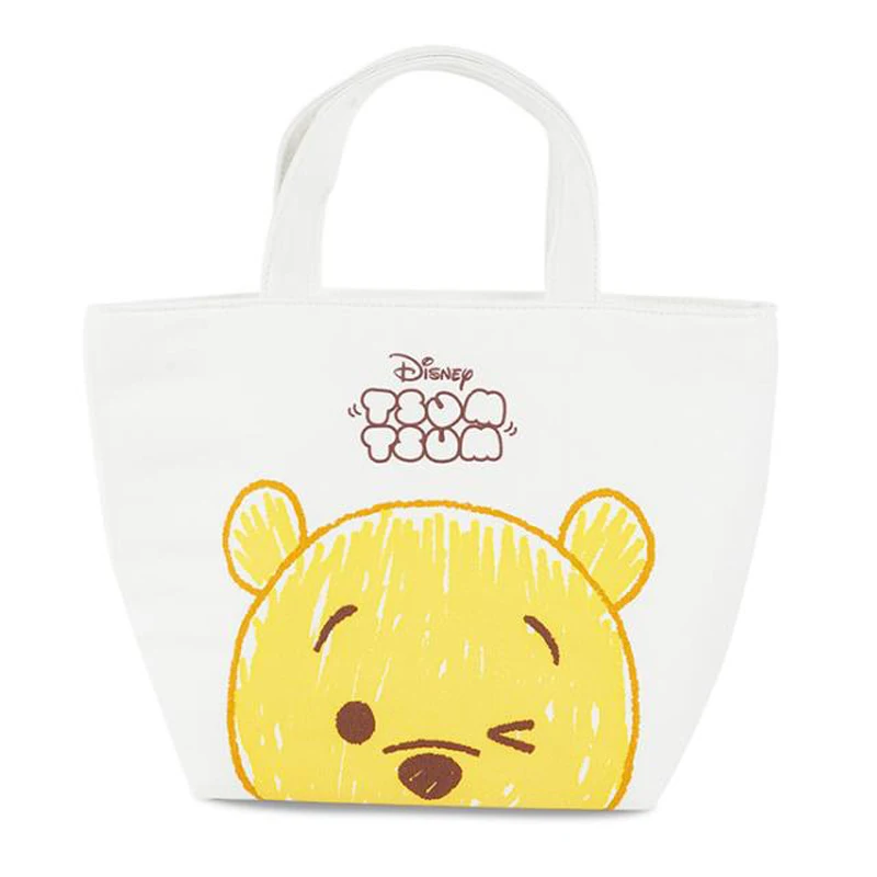 Новинка, натуральная сумка для ланча disney Minne Winnie, переносная утепленная парусиновая Термосумка для обедов, еды, пикника, сумки для ланча для женщин и детей - Цвет: 03