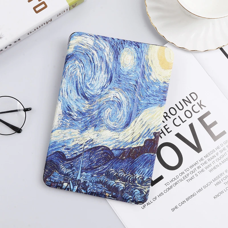 

Tablet Case for Apple iPad Pro 9.7 2016 A1673 A1674 A1675 9.7'' LTE WIFI Starry Night Painting Magnetic Stand Case Smart Cover