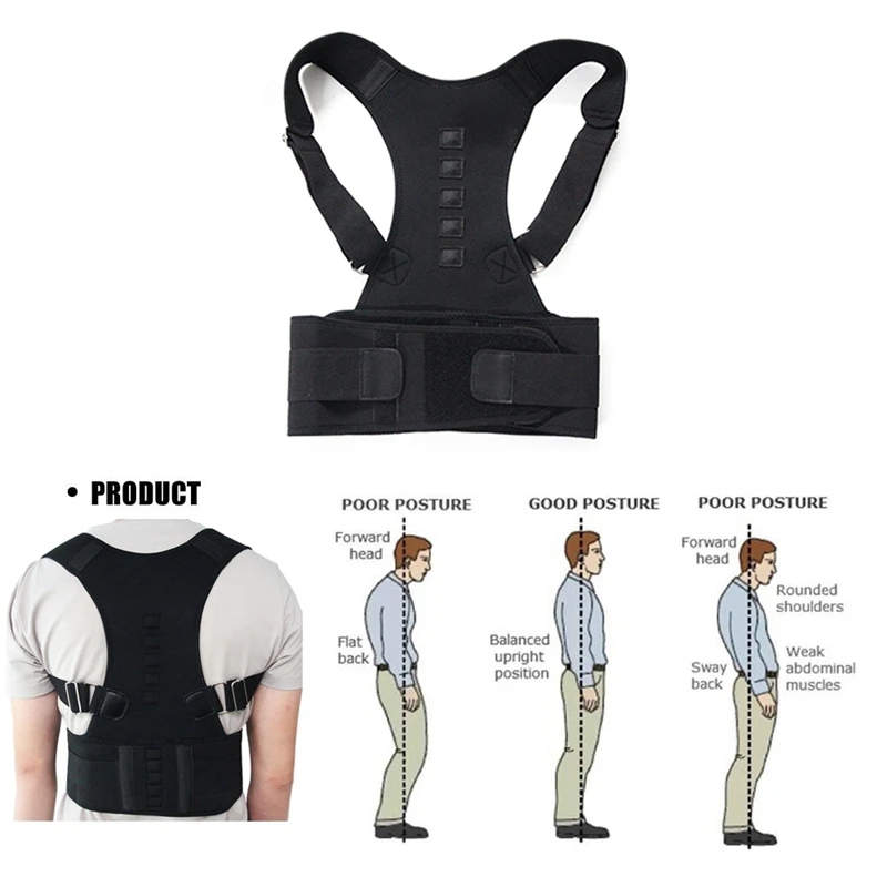 Magnetic Therapy Posture Corrector Shoulder Back Support Belt For Men Women