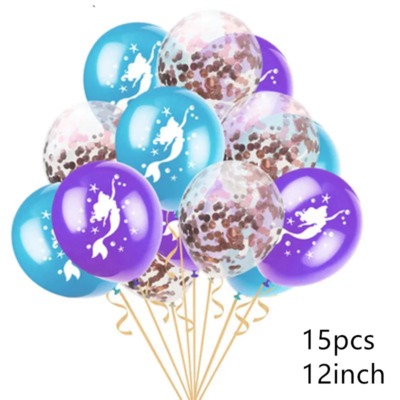 Мультфильм Русалка фольга, латекс воздушный шар с днем рождения воздушные шары для маленькой принцессы девочка день рождения Декор дети подарок игрушка - Цвет: as picture