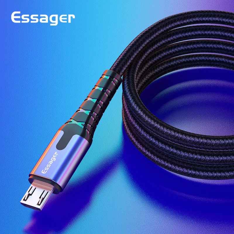 

Essager LED USB Cable Fast Quick Charge Wire Cord USBC Cable for Xiaomi K20 Samsung Oneplus 7 Pro Mobile Phone Wire Charger
