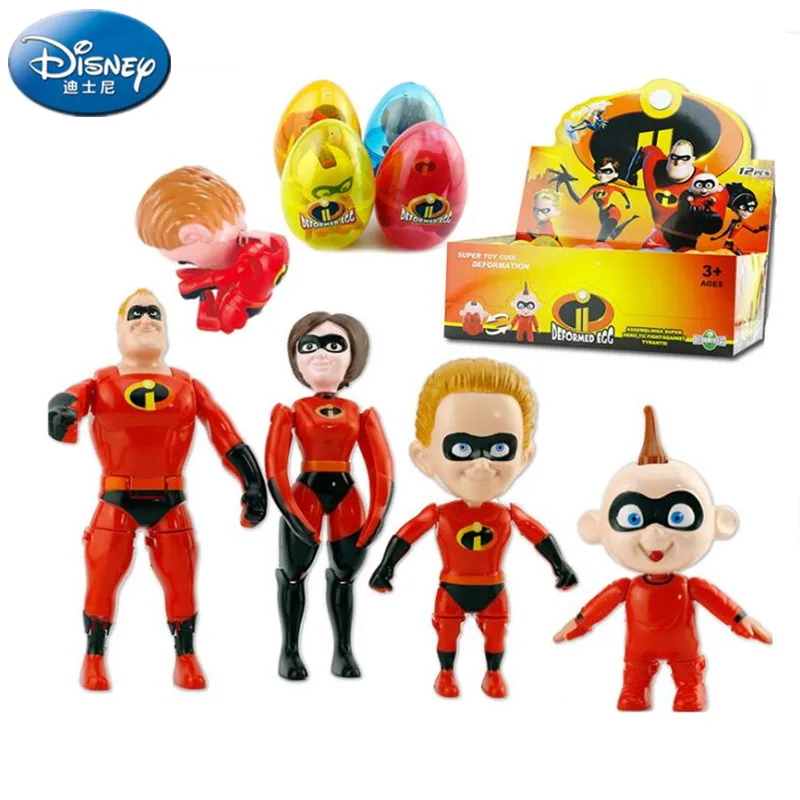 

Disney Transformed Egg Family Superman Mobilization Jack Parr Dash Parr Agent Team Egg-Dressed doll Children's Toys Random 1pc
