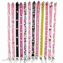 2 шт./лот ремешок для мобильного телефона ремни одежда брелок держатель для ID карты съемная пряжка hello kitty ремешки