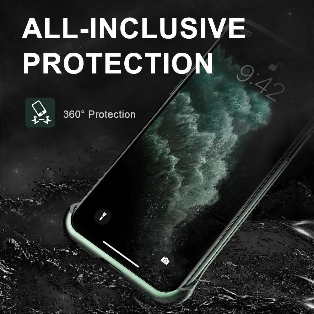 Mosunx из закаленного стекла для iPhone чехол для iPhone 11 Pro Max 6,5 дюймов/Pro 5,8 дюймов полное покрытие анти-осень раскошный Чехол-empered стекло задняя cove