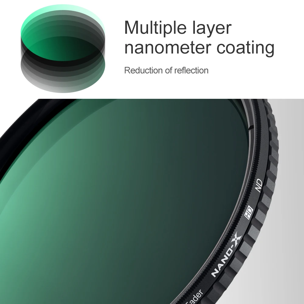 K&F Concept ND2-32 Fader ND Filter 52mm 62mm