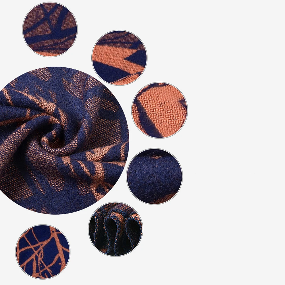 nueva marca de invierno, Классические мужские аксессуары, зимний теплый мягкий шарф, шаль, шарфы с рисунком дерева