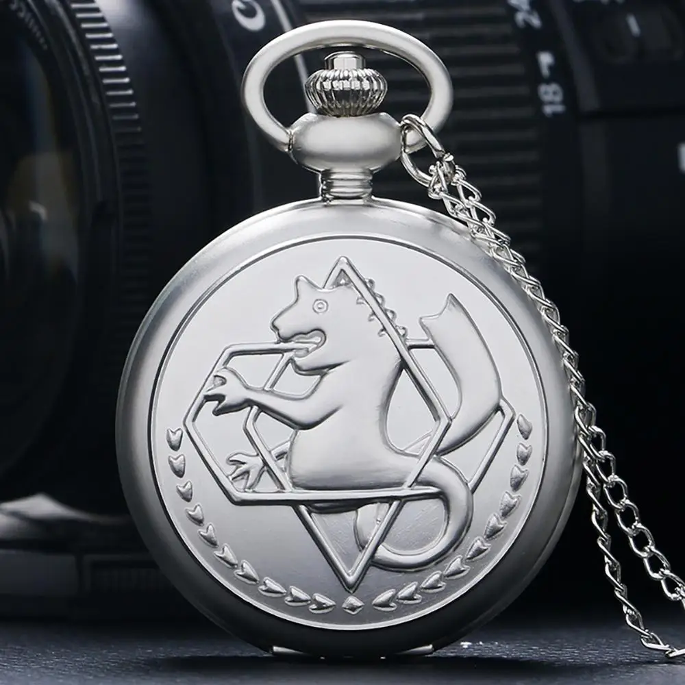 Full Metal Alchemist Quartz Pocket Watch Pendant Men's Necklace Gift quartz watch,pocket watch