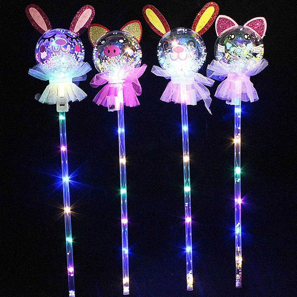 

Light-up Magic Ball Wand Glow Stick Toy Witch Cartoon LED Magic Wands Halloween Christmas Party Rave Toy Birthday Gift For Baby