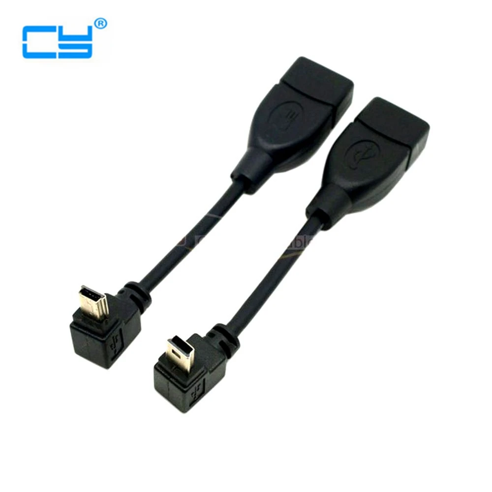 Мини usb OTG кабель 90 градусов под углом вверх/вниз/влево/вправо/прямой адаптер 5Pin