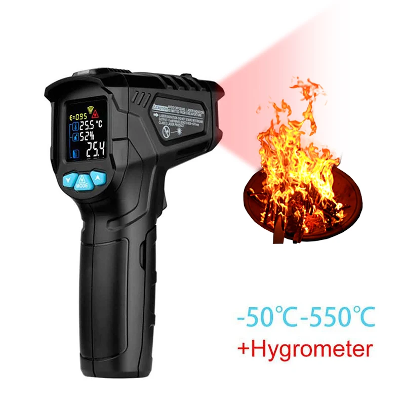 

Infrared Thermometer Gun Hygrometer Pyrometer Infrare Humidity Kitchen Food Electronic Thermometer Baking Oil Temperature Test